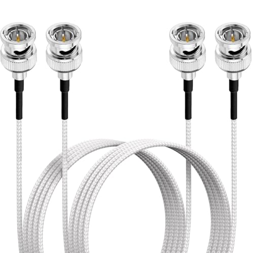 Superbat SDI Kabel 3G/HD BNC RG179 (Silbrig) Kabel 30cm SDI Video Kabel 75ohm Stecker auf Stecker Koaxialkabel 2Stk für Kamera Monitor SDI Konverter Videoausrüstung Unterstützt 3G-SDI/HD-SDI/4K/8K von Superbat