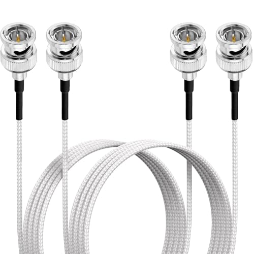 Superbat SDI Kabel 3G/HD BNC RG179 (Silbrig) Kabel 30cm SDI Video Kabel 75ohm Stecker auf Stecker Koaxialkabel 2Stk für Kamera Monitor SDI Konverter Videoausrüstung Unterstützt 3G-SDI/HD-SDI/4K/8K von Superbat