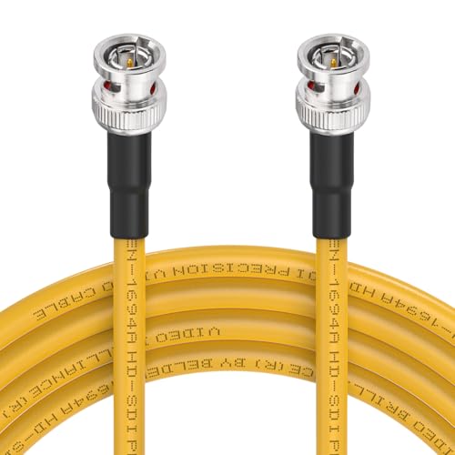 Superbat SDI Kabel 5m 3G/6G/12G Belden 1694A 75ohm BNC Kabel BNC Stecker auf Stecker SDI Video Kabel für HD Kamera CCTV Monitor SDI Videoausrüstung Unterstützt HD-SDI/4K/8K-Gelb Superbat SDI Kabel 5m 3G/6G/12G Belden 1694A 75ohm BNC Kabel BNC Stecker auf Stecker SDI Video Kabel für HD Kamera CCTV Monitor SDI Videoausrüstung Unterstützt HD-SDI/4K/8K-Gelb von Superbat