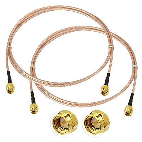 Superbat SMA Kabel 200cm (2 Stück) SMA Stecker auf Stecker Kabel RG316 für SWR-Messgerät Spektrumanalysator Rauscharmen LNA RTL SDR Dongle ADS-B-Empfänger VNA Vektor Netzwerkanalysator Antenne von Superbat
