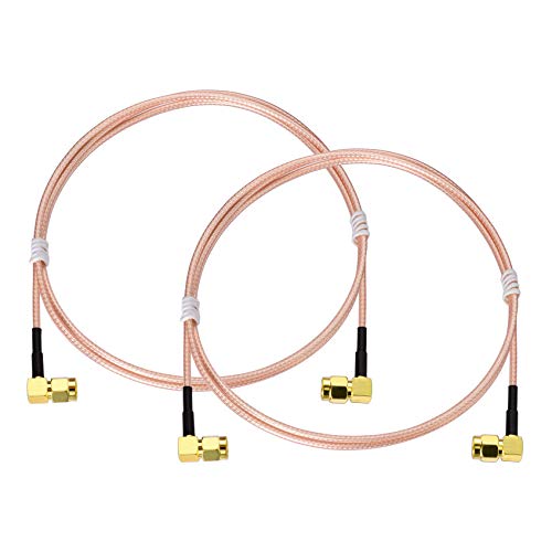 Superbat SMA Kabel Verlängerung 3ft (100cm) SMA Stecker auf SMA Stecker rechtwinklig Stecker Kabel RG316 Kabel Jumper für FPV Antenne Router WiFi Kabel Netzwerk Analyzer etc. 2-Pack von Superbat