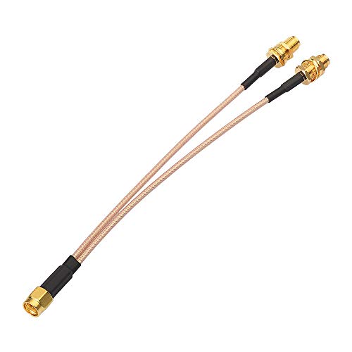 Superbat SMA Splitter Kabel SMA Männlich zu Dual SMA Weiblich Kabel SMA Adapter V Typ 50ohm 15cm(6 Zoll) WiFi Antenne Adapter Stecker (nicht für TV) von Superbat