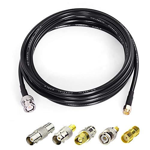 Superbat SMA auf BNC Kabel 3m SMA Stecker auf BNC Stecker RG58 Kabel + 5 Stück Adapter Kit SMA auf BNC Kabel SMA BNC Adapterkabel Kit für Antennen/Wireless LAN Geräte/WiFi Radio Externe Antenne Superbat SMA auf BNC Kabel 3m SMA Stecker auf BNC Stecker RG58 Kabel + 5 Stück Adapter Kit SMA auf BNC Kabel SMA BNC Adapterkabel Kit für Antennen/Wireless LAN Geräte/WiFi Radio Externe Antenne von Superbat