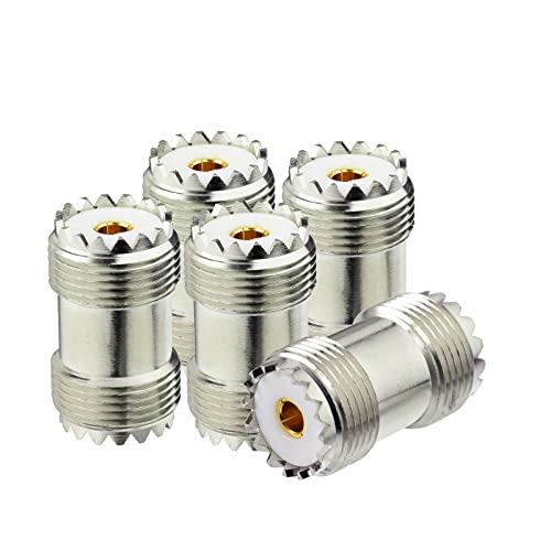 Superbat SO239 Barrel Adapter 5 Stück UHF PL259 Buchse zu Buchse Koaxial-Adapter Koppler für CB Ham Radio Antenne SWR Meter Kabel Superbat SO239 Barrel Adapter 5 Stück UHF PL259 Buchse zu Buchse Koaxial-Adapter Koppler für CB Ham Radio Antenne SWR Meter Kabel von Superbat