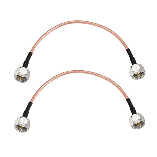 Superbat TV Coax Kabel, 15.24cm Coax 75 Ohm RG179 mit F-Typ Anschlüssen für TV, Satelliten Antennenkabel 2-Pack von Superbat