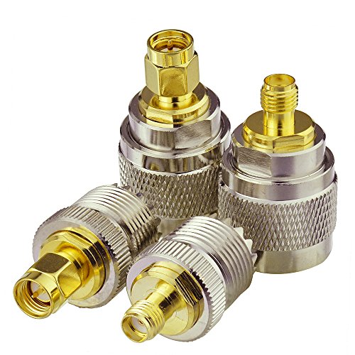 Superbat UHF auf SMA Adapter, UHF Stecker/Buchse (PL259/SO239) auf SMA Stecker/Buchse RF Koaxial Adapter Kit von Superbat