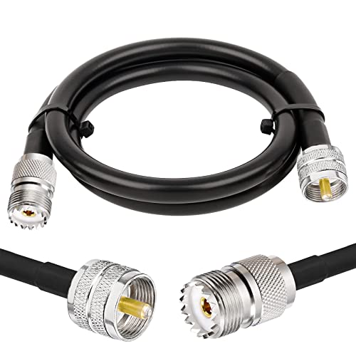 Superbat UHF weiblich SO239 zu UHF männlich PL259 Kabel Jumper 6ft RG8X Koaxialkabel für CB Antenne Ham Shack Duplexer Tuner Dummy Load SWR Meter Schalter Monitor etc von Superbat