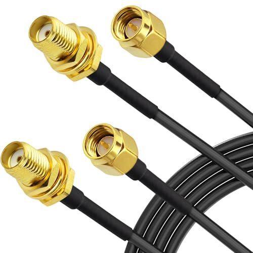Superbat WLAN Antenne verlängerungskabel 3m (2 Stück) SMA Stecker auf SMA Buchse Kabel, Verlustarmes RG174 Koaxialkabel für 4G LTE, 5G Modem, Router, WIFI Antenne,Ham Radio/GPS/WiFi/SDR Ausrüstung von Superbat