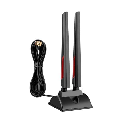 Superbat WiFi 6E Antenne Tri-Band 2.4GHz 5GHz 6GHz WLAN Antenne Magnetic Base mit RP-SMA 200 cm Verlängerungskabel für Wi-Fi Karten,PCI Karte,PC Bluetooth Mainboard,WLAN 6 Router,FPV,Security Kamera Superbat WiFi 6E Antenne Tri-Band 2.4GHz 5GHz 6GHz WLAN Antenne Magnetic Base mit RP-SMA 200 cm Verlängerungskabel für Wi-Fi Karten,PCI Karte,PC Bluetooth Mainboard,WLAN 6 Router,FPV,Security Kamera von Superbat