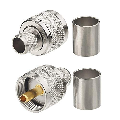 Wlaniot PL259 Adapter UHF Stecker auf Stecker für LMR-400 RG59 RG-213 CB Amateurfunk Ham Radio Antenne 2 Stück Wlaniot PL259 Adapter UHF Stecker auf Stecker für LMR-400 RG59 RG-213 CB Amateurfunk Ham Radio Antenne 2 Stück von Superbat