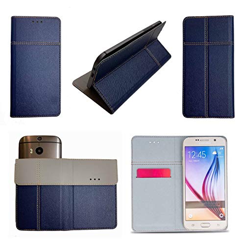 Handy Tasche für Huawei P smart S Book Case Klapp Cover Schutz Etui Hülle in blau von Supercase24