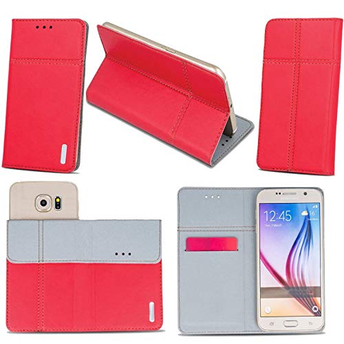 Supercase24 Handy Tasche für Bea-fon SL350 Book Case Klapp Cover Schutz Etui Hülle in rot von Supercase24