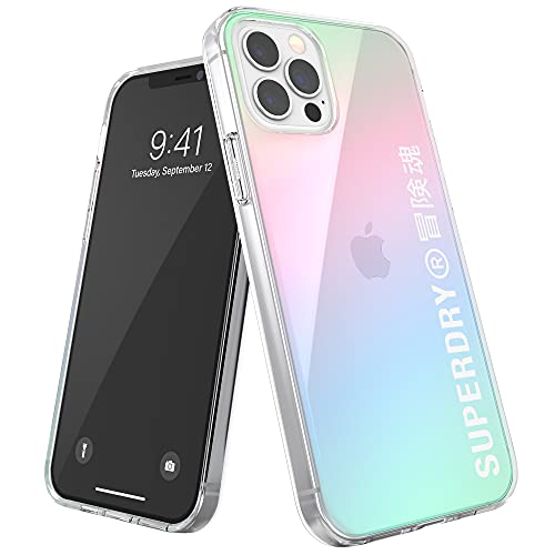 Superdry Handyhülle kompatibel mit iPhone 12 / iPhone 12 Pro 6.1, Transluzentes Snap Case, Durchsichtige Schutzhülle für iPhone 12 / iPhone 12 Pro 6.1, Holographisch von Superdry