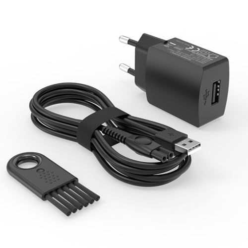 Ladegerät Passend für Philips QP2724, QP2734, QP2824, QP2834, X3001, S3145, QP4530, S5885, MG5910, MG7910, BG5021 Rasierer 5V Ladekabel, 1,5 M Kabel USB-Netzadapter Hochwertiges für One Blade Netzteil von Superer