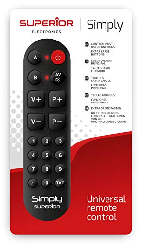 Simply Numeric Universal Grosstastenfernbedienung für 2 Geräte - Superior Electronics SUPTLB002 von Superior Electronics