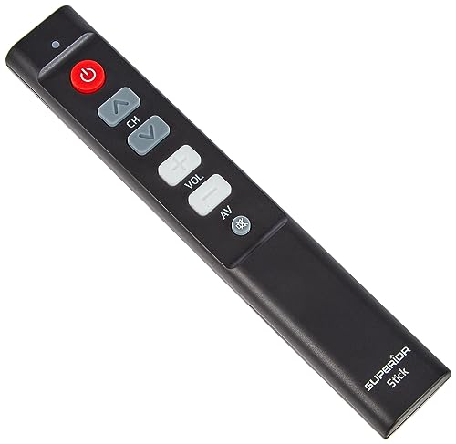 Stick Universal Grosstastenfernbedienung Große Knöpfe - Universal Fernbedienung Superior Electronics SUPTLB003, schwarz von Superior Electronics