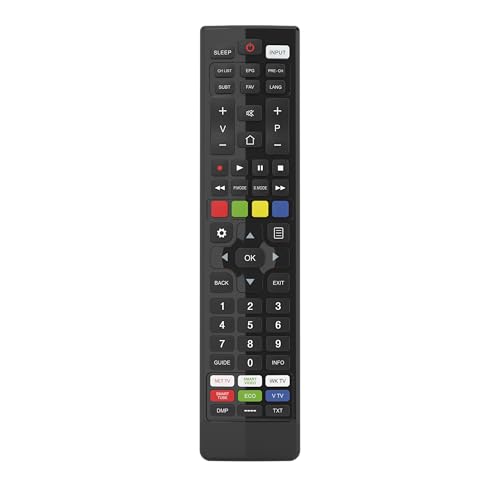 Superior Electronics Ersatzfernbedienung Hisense - Universalfernbedienung für alle Hisense-Fernseher - Ohne Programmierung einsatzbereit - Kompatibel mit Smart TVs - Schwarz - SUPTRB028 Superior Electronics Ersatzfernbedienung Hisense - Universalfernbedienung für alle Hisense-Fernseher - Ohne Programmierung einsatzbereit - Kompatibel mit Smart TVs - Schwarz - SUPTRB028 von Superior Electronics