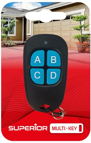 Superior Multi-Key - Universalfernbedienung mit Vier Kanälen - Variable Frequenz von 433,92 bis 898 MHz Festcode von Superior Electronics