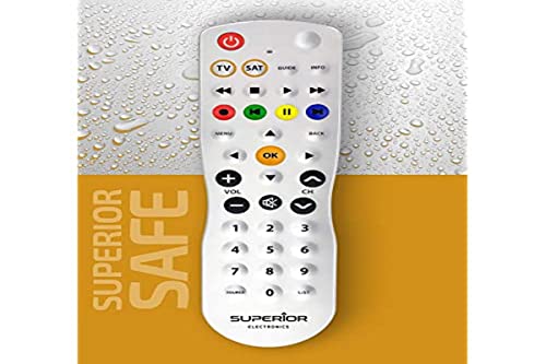Superior Electronics SUPTWW001 Universal-Fernbedienung mit Zwei Speicherbänken, Weiß von Superior Electronics