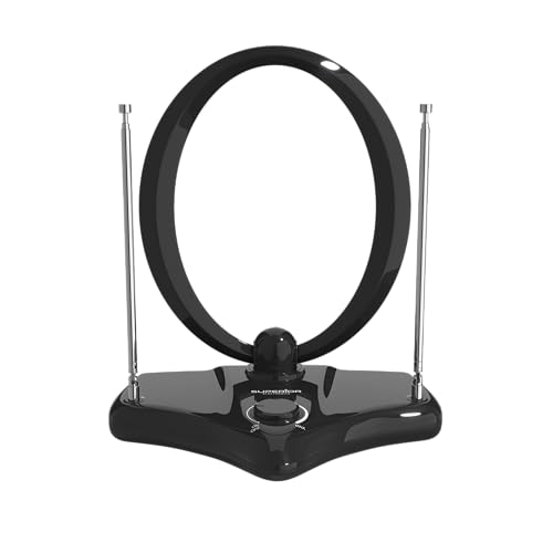 Superior Electronics TV-Antenne für den Innenbereich mit bis zu 30dB Verstärkung, ideal für terrestrischen digitalen Signalempfang - Schwarz - NAI-001 von Superior Electronics