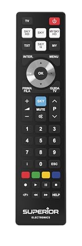 Superior Electronics Universal Replacement Sky/Sky HD/My Sky/Sky Q (Italy/Austria) Ready to be Used, Black, SUPTRB027 von Superior Electronics