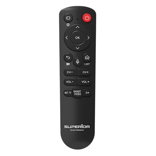 Superior Electronics Universelle Bluetooth-Fernbedienung mit Sprachsteuerung Kompatibel mit LG TVs und SMART TVs von LG – mit integriertem Zeiger – Schwarz, SUPTBB001 von Superior Electronics
