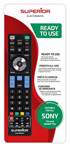 Superior Sony Ersatz - Universelle Ersatzfernbedienung kompatibel mit Allen Sony Markenfernsehern und SMART TVs - sofort einsatzbereit, Keine Programmierung erforderlich - SUPTRB009 von Superior Electronics