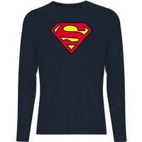 DC Official Superman Shield Unisex Long Sleeve T-Shirt - Navy - L von Superman