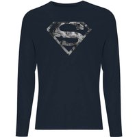 DC Originals Marble Superman Logo Men's Long Sleeve T-Shirt - Navy - M von Superman