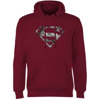 Marble Superman Logo Hoodie - Burgundy - L von Superman