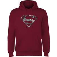 Marble Superman Logo Hoodie - Burgundy - XXL von Superman