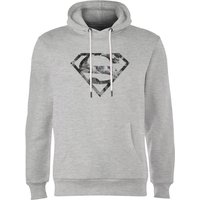Marble Superman Logo Hoodie - Grey - L von Original Hero
