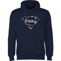 Marble Superman Logo Hoodie - Navy - L von Superman