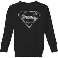 Marble Superman Logo Kids' Sweatshirt - Black - 7-8 Jahre von Superman