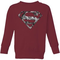 Marble Superman Logo Kids' Sweatshirt - Burgundy - 11-12 Jahre von Superman