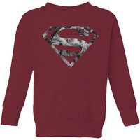 Marble Superman Logo Kids' Sweatshirt - Burgundy - 3-4 Jahre von Superman