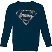 Marble Superman Logo Kids' Sweatshirt - Navy - 11-12 Jahre von Superman