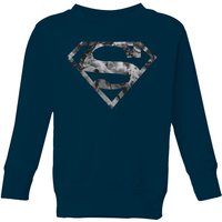 Marble Superman Logo Kids' Sweatshirt - Navy - 7-8 Jahre von Superman