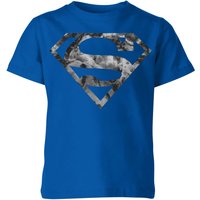 Marble Superman Logo Kids' T-Shirt - Blue - 11-12 Jahre von Superman