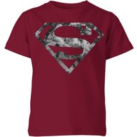 Marble Superman Logo Kids' T-Shirt - Burgundy - 3-4 Jahre von Superman