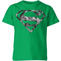 Marble Superman Logo Kids' T-Shirt - Green - 3-4 Jahre von Original Hero