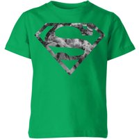 Marble Superman Logo Kids' T-Shirt - Green - 9-10 Jahre von Superman