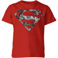Marble Superman Logo Kids' T-Shirt - Red - 11-12 Jahre von Superman