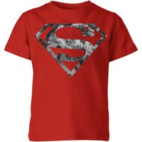 Marble Superman Logo Kids' T-Shirt - Red - 7-8 Jahre von Superman