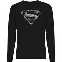 Marble Superman Logo Men's Long Sleeve T-Shirt - Black - S von Superman