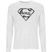Marble Superman Logo Men's Long Sleeve T-Shirt - White - XS von Superman