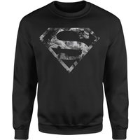 Marble Superman Logo Sweatshirt - Black - L von Superman