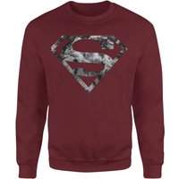 Marble Superman Logo Sweatshirt - Burgundy - L von Superman