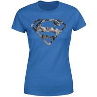 Marble Superman Logo Women's T-Shirt - Blue - XS von Superman