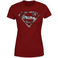 Marble Superman Logo Women's T-Shirt - Burgundy - M von Original Hero